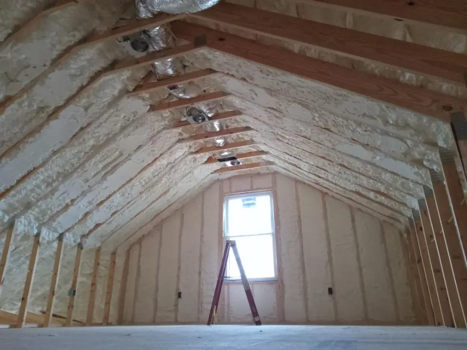 Spray foam roofing application for Crawl Space Insulation project in Florham Park